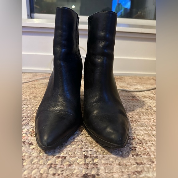 Black Leather Booties - Picture 2 of 4